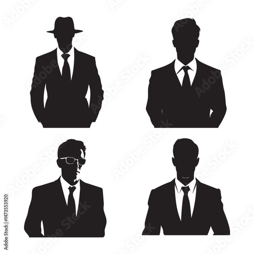 Consultant Silhouette Clipart Set