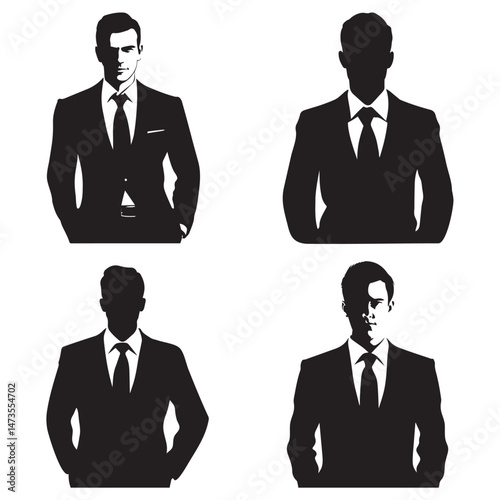 Executive Silhouette Clipart Set