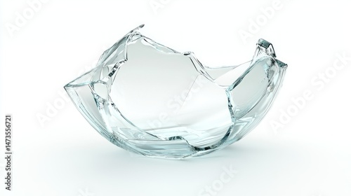 Wallpaper Mural Tempered glass isolated on white background Torontodigital.ca