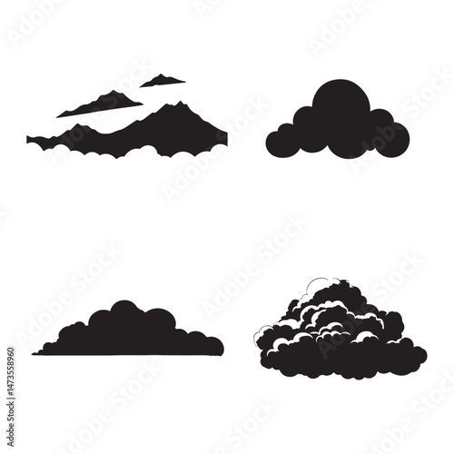 Stratus Silhouette Clipart Set