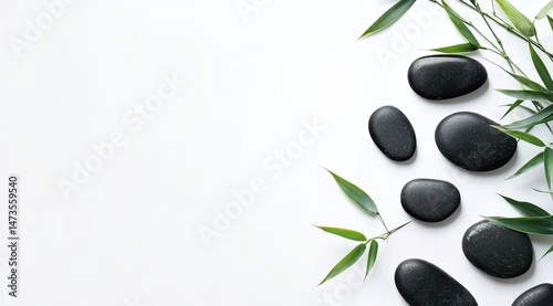 Zen-like Spa Stones and Bamboo