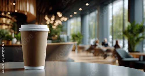 Cozy Coffee Shop Atmosphere With Warm Lighting and Tasty Beverages in Modern ...