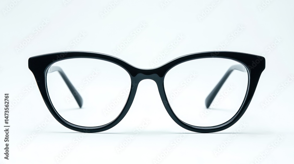 Fototapeta premium Thick frame glasses isolated on white background