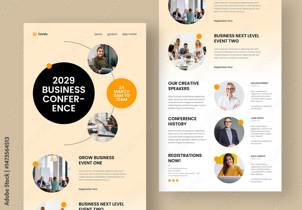Conference Email Newsletter Template Stock Template | Adobe Stock