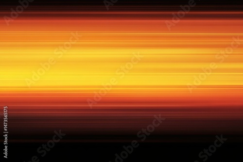 Sunset horizontal streaks of warm orange and yellow, fading into dark black