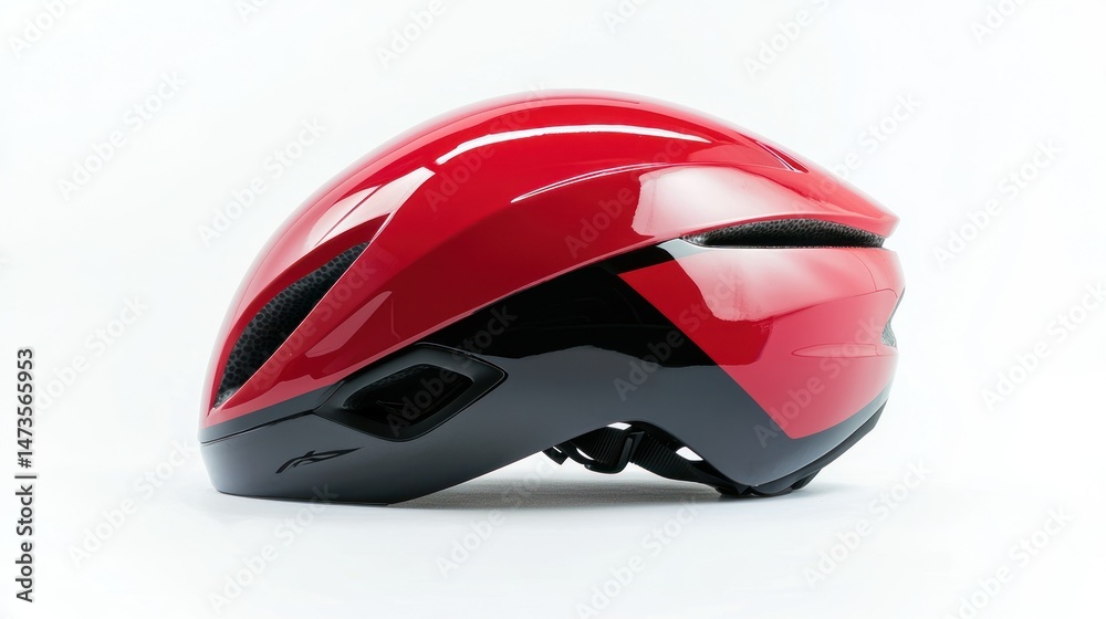 Fototapeta premium Time trial helmet isolated on white background