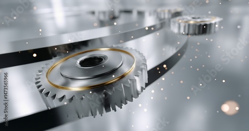 Gears in Motion Creating Energy in a Modern Industrial Setting