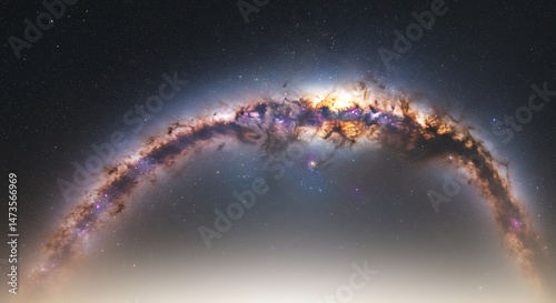 輝く宇宙塵 環状星雲 神秘的輝き. AI Generated