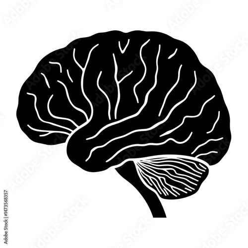 Neural interface symbol representing brain research, conceptual design