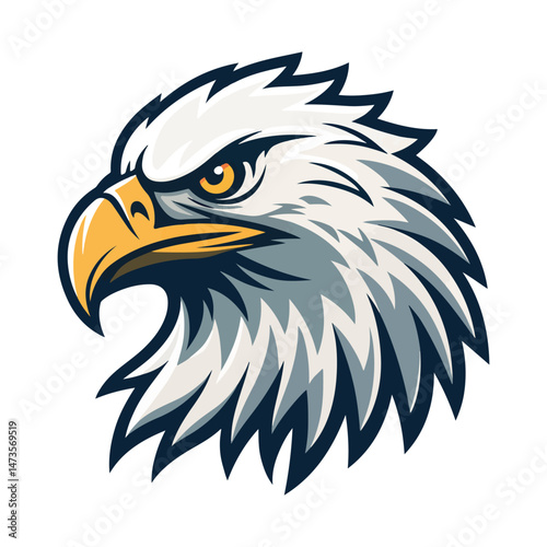 american bald eagle vector illustration, American Eagle logo design icon symbol vector illustration.
