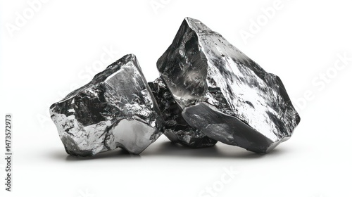 Titanium isolated on white background