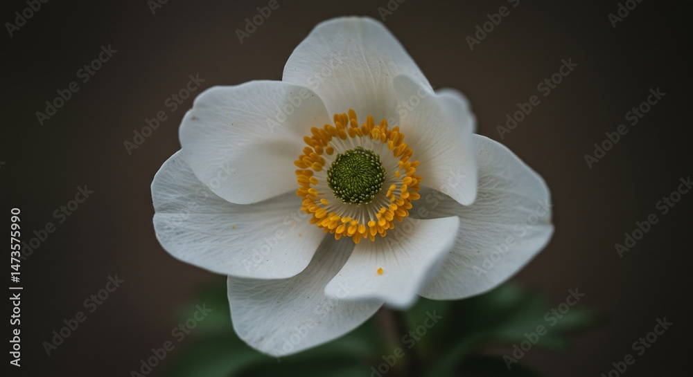 Obraz premium 白く繊細な花びら 柔らかな光に照らされ輝く. AI Generated