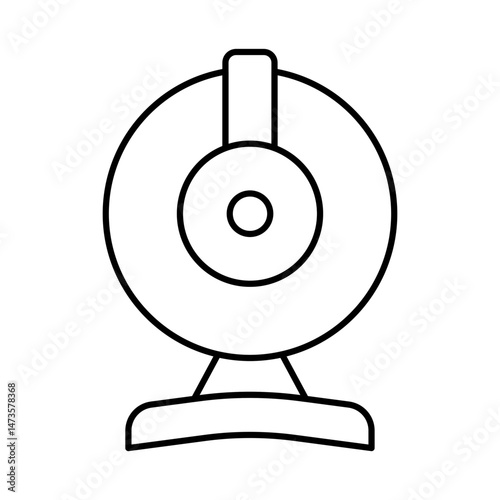 Webcam Line Icon. E-learning, Education, Teaching, Online Study Icons Editable Stroke Vector Illustration