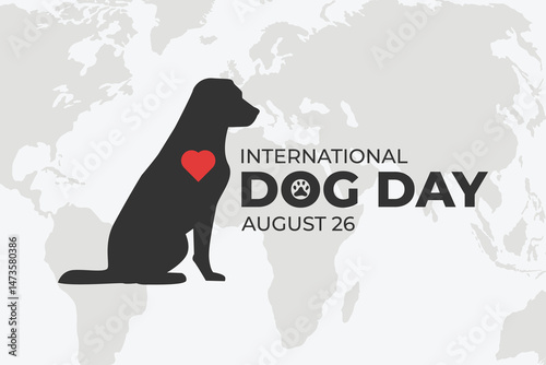 International Dog Day Vector Design Illustration for Background Banner.