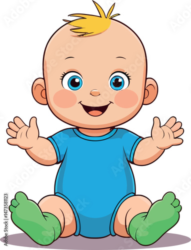 A cartoon of a baby 