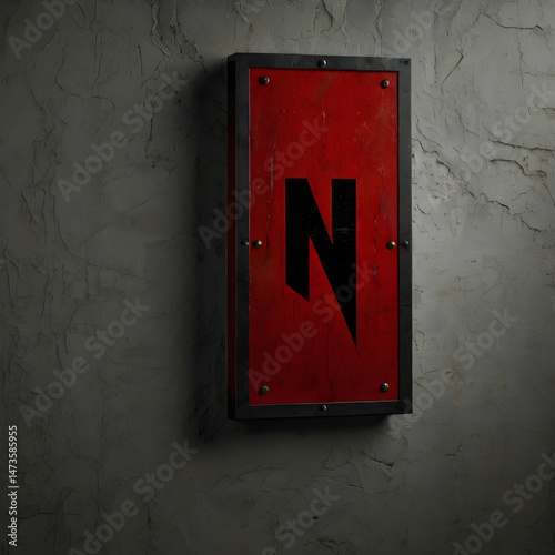 Danger Symbol on Black Background Warning Sign Icon

