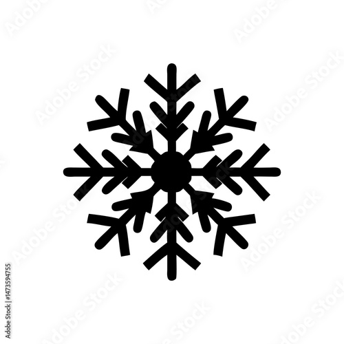 Snowflake Shape Silhouette illustration Snowflakes silhouette Set, Christmas Snowflake black Silhouette Vector