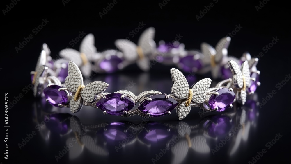 Fototapeta premium purple orchid on black