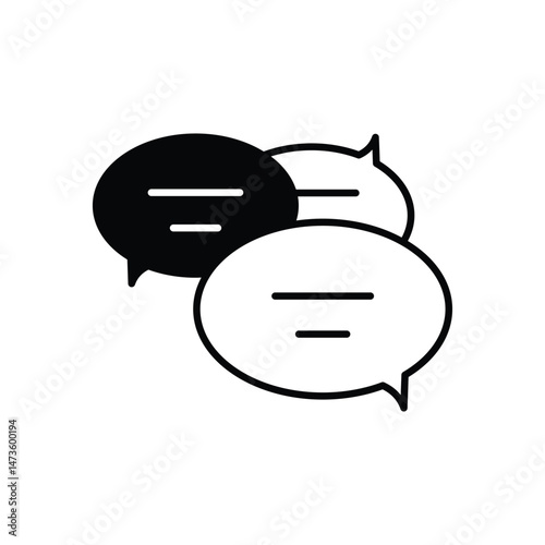 Live Chat Support icon vector stock illustration