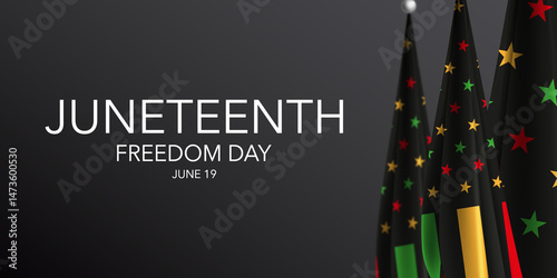 Juneteenth USA Background Flag