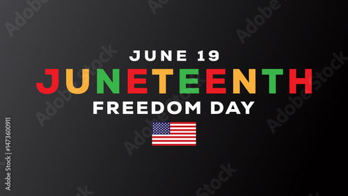 Juneteenth USA Background Flag