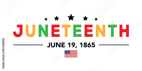 Juneteenth USA Background Flag