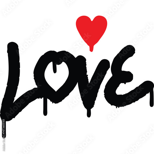 Love Graffiti Heart Urban Art Valentines Day Design Icon