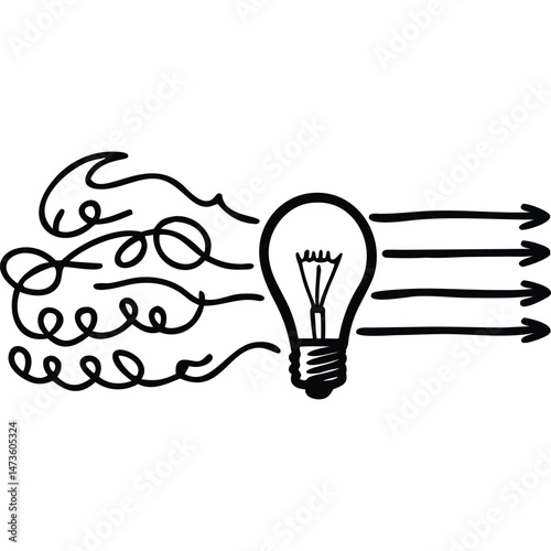 Idea Concept Lightbulb Innovation Problem Solving Creative Hand Drawn