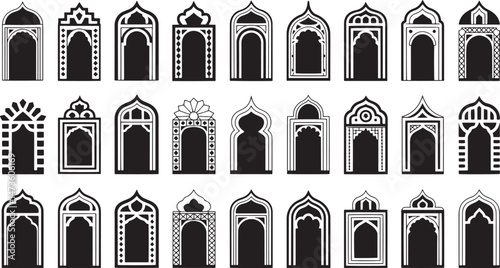 Contact Methods Icon Set Vector Illustration