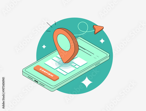 Last mile delivery with mobile app tracking and local courier service for urban logistics. Last mile delivery improves speed, customer satisfaction with real time package tracking vector illustration