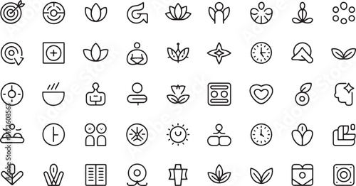 Minimalistic Personal Growth Icons Vector Set