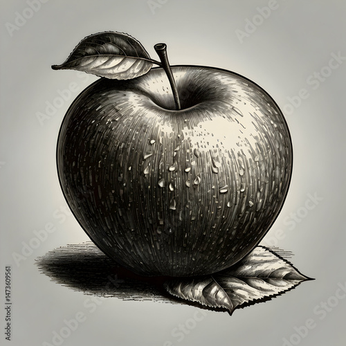 Delightful Apples Entwined with Leaves Coloring Page

