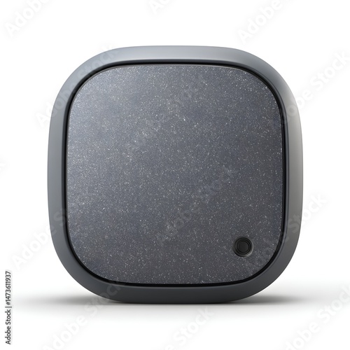 Matte chalk gray Bluetooth tracker featuring rubberized 3D texture for discreet durable item location assistance