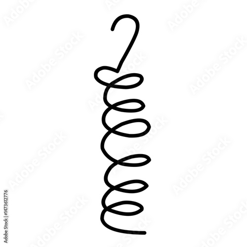 Spiral Spring Vector Icon