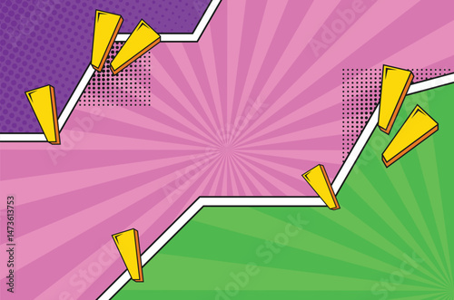 Comic book background with bold retro style