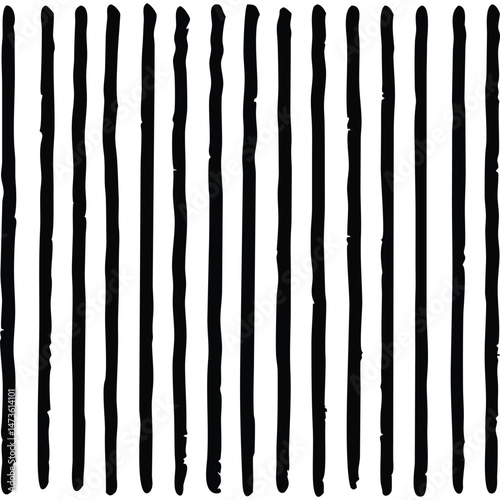 Bold Black and White Vertical Stripes Pattern Abstract Background