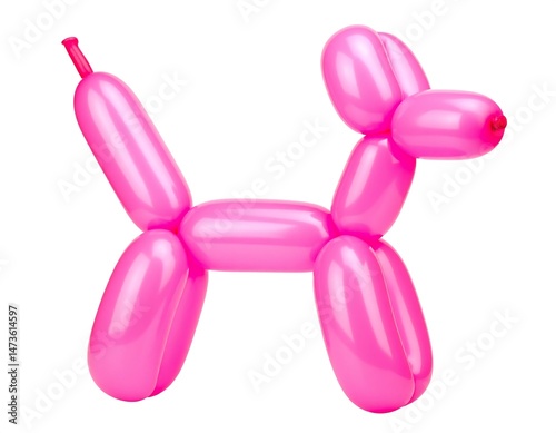 Adorable Pink Balloon Animal Dog Design Perfect for Party Decorations Kids Events Festive Celebrations