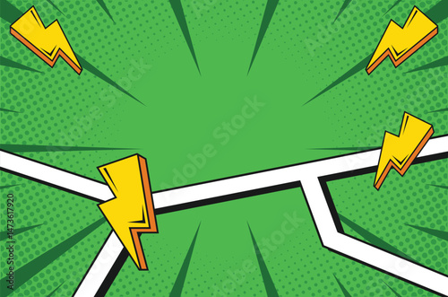 Comic book background with bold retro style