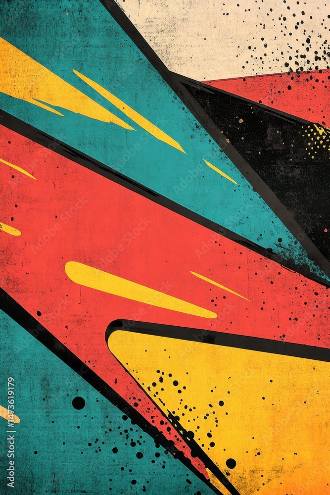 Naklejka premium Abstract Geometric Background with Vibrant Color and Texture