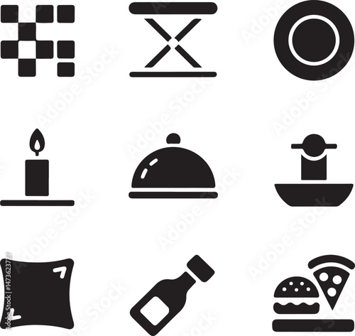 Modern Kitchen Utensils Silhouette Set

Chef Tools and Cutting Board Vector

Cooking Essentials in Kitchen Silhouette

Spoon, Fork, and Knife Bundle Vector

Silhouette of Kitchenware Collection