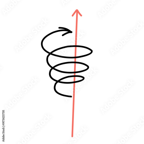 Variation spiral and straight arrow