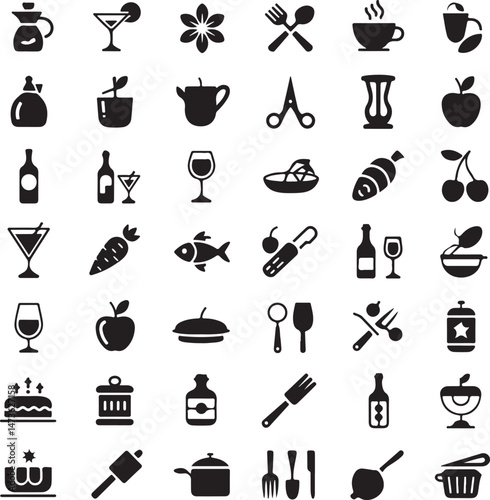 Classic Kitchen Silhouette Collection

Modern Cooking Tools Vector Set

Kitchen Essentials Icon Pack

Chef’s Utensils Silhouette Design

Cozy Home Kitchen Vector Art