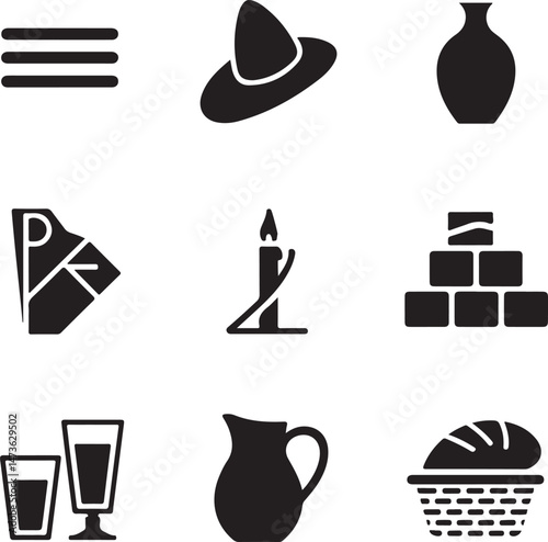 Modern Kitchen Utensils Silhouette Set

Chef Tools and Cutting Board Vector

Cooking Essentials in Kitchen Silhouette

Spoon, Fork, and Knife Bundle Vector

Silhouette of Kitchenware Collection