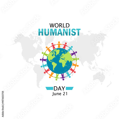 Vector graphic of World Humanist Day for World Humanist Day celebration.