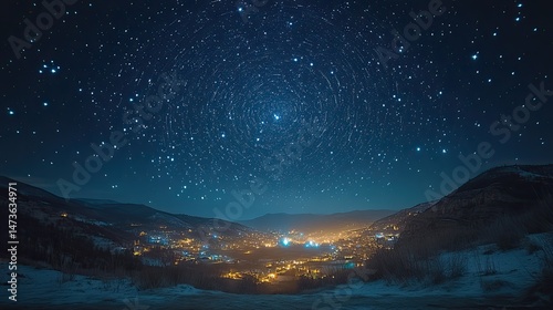 Abstract patterns of constellations in the night sky, representing the ancient stories and myths associated with these celestial formations