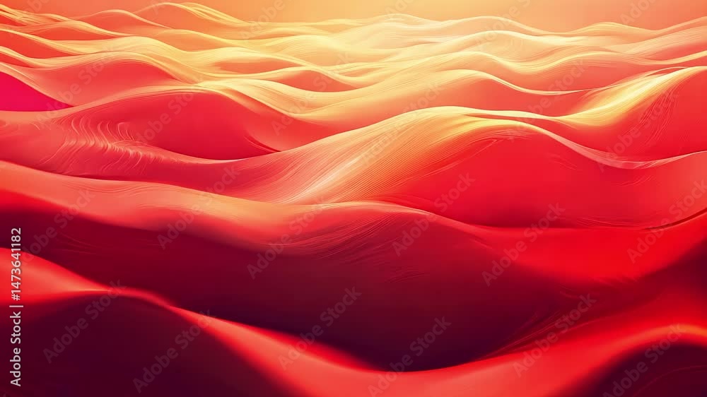 Flowing Red Light and Shadow Waves