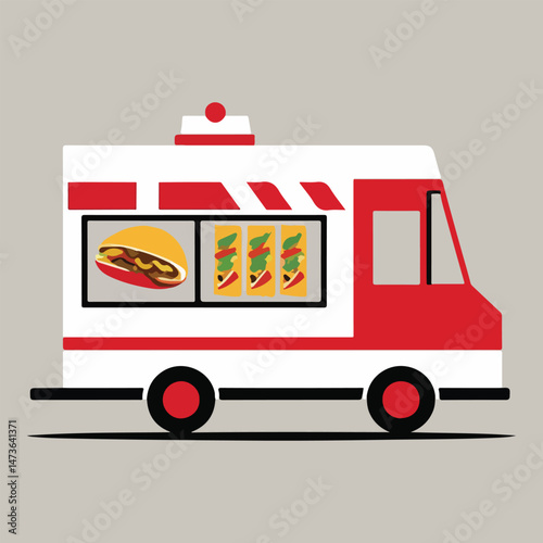 Modern Abstract Fajita Illustration for National Fajita Day with Flat, Vibrant Colors and Geometric Representations of Meat, Peppers, and Tortillas for a Unique Look