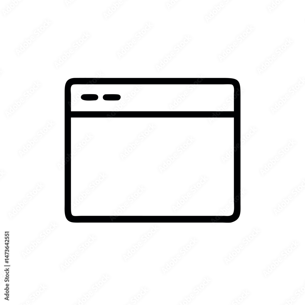 browser tab icon line art in white background browser tab icon line art in white background