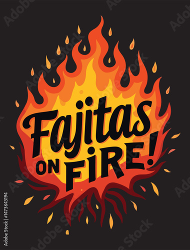 Modern Abstract Fajita Illustration for National Fajita Day with Flat, Vibrant Colors and Geometric Representations of Meat, Peppers, and Tortillas for a Unique Look