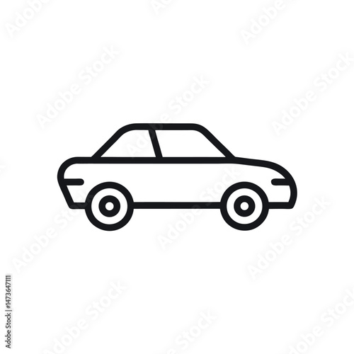 car key icon line art in white background